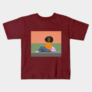 children's illustration of a girl Kids T-Shirt